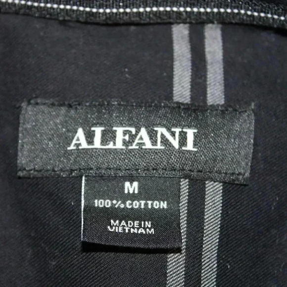 Alfani Red and Black Button Down Dress Shirt M - Picture 5 of 8